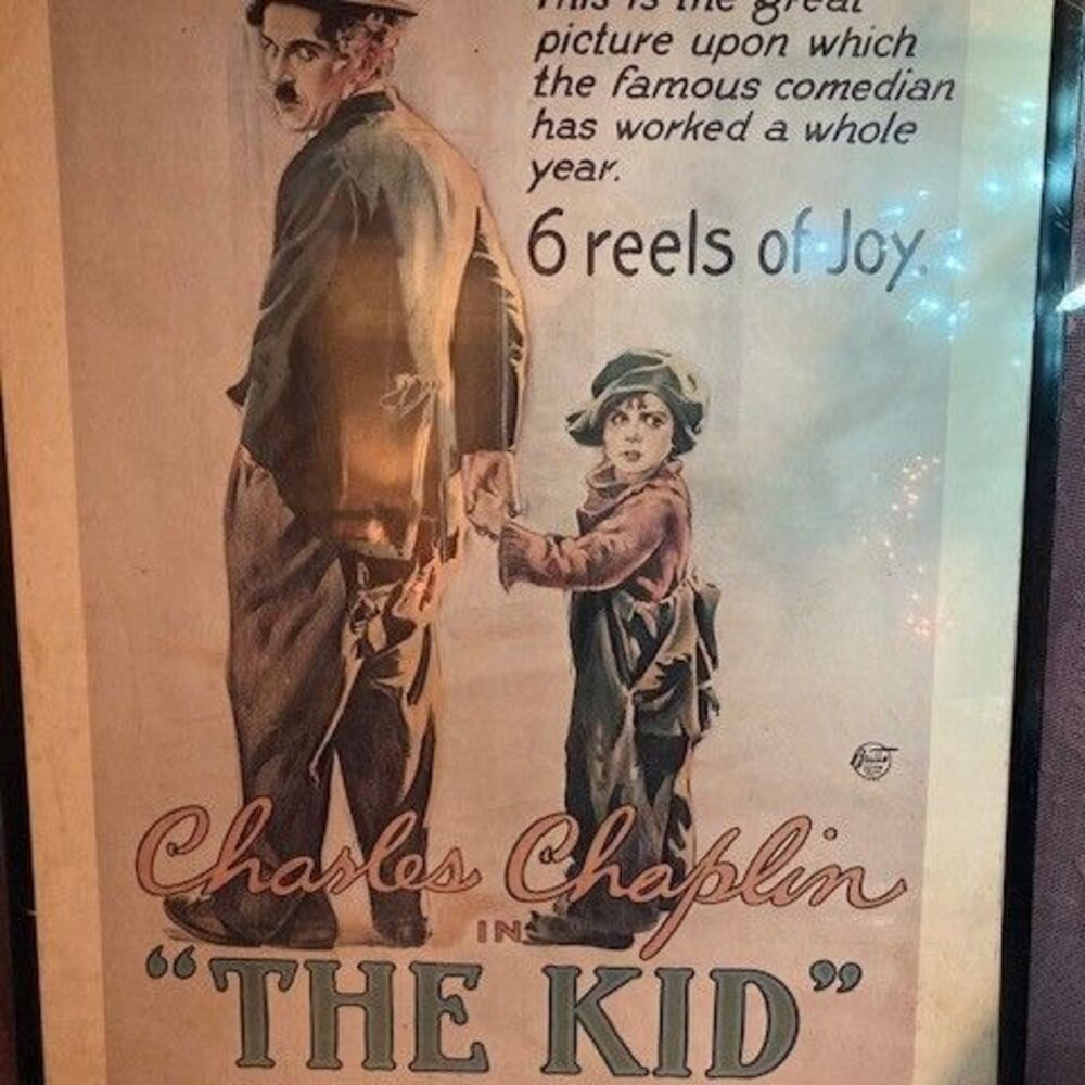 CHARLIE CHAPLIN 'THE KID' Framed Movie Poster - 1994 Reissue RARE